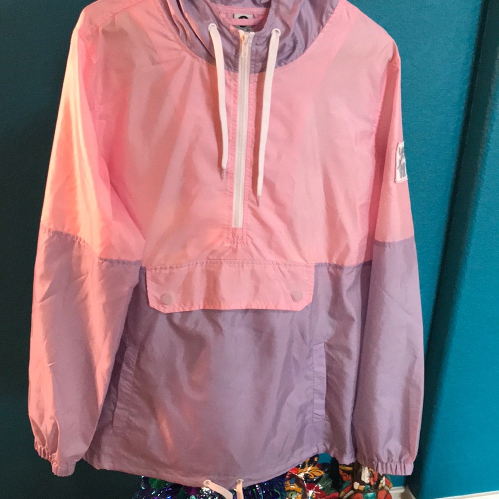 Pink and purple hoodie windbreaker